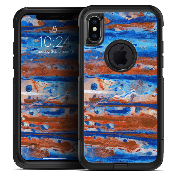 Abstract Wet Paint Rustic Blue - Skin Kit for the iPhone OtterBox Cases