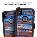 Abstract Wet Paint Rustic Blue - Skin Kit for the iPhone OtterBox Cases
