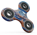 Abstract Wet Paint Rustic Blue Full-Body Fidget Spinner Skin-Kit