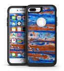 Abstract Wet Paint Rustic Blue - iPhone 7 or 7 Plus Commuter Case Skin Kit