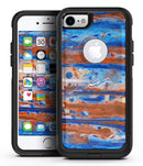 Abstract Wet Paint Rustic Blue - iPhone 7 or 7 Plus Commuter Case Skin Kit