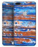 Abstract Wet Paint Rustic Blue - Skin-kit for the iPhone 8 or 8 Plus