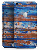 Abstract Wet Paint Rustic Blue - Skin-kit for the iPhone 8 or 8 Plus