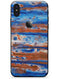 Abstract Wet Paint Rustic Blue - iPhone X Skin-Kit