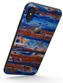 Abstract Wet Paint Rustic Blue - iPhone X Skin-Kit