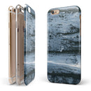 Abstract Wet Paint Soft Blue iPhone 6/6s or 6/6s Plus 2-Piece Hybrid INK-Fuzed Case