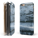 Abstract Wet Paint Soft Blue iPhone 6/6s or 6/6s Plus 2-Piece Hybrid INK-Fuzed Case