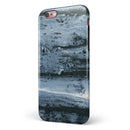 Abstract Wet Paint Soft Blue iPhone 6/6s or 6/6s Plus 2-Piece Hybrid INK-Fuzed Case