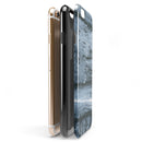 Abstract Wet Paint Soft Blue iPhone 6/6s or 6/6s Plus 2-Piece Hybrid INK-Fuzed Case