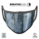 Abstract Wet Paint Soft Blue - Made in USA Mouth Cover Unisex Anti-Dust Cotton Blend Reusable & Washable Face Mask with Adjustable Sizing for Adult or Child