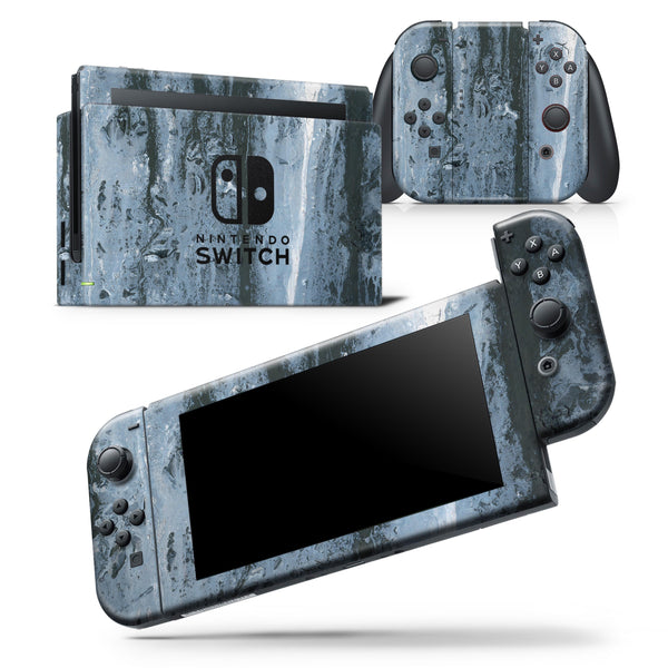 Abstract Wet Paint Soft Blue - Skin Wrap Decal for Nintendo Switch Lite Console & Dock - 3DS XL - 2DS - Pro - DSi - Wii - Joy-Con Gaming Controller