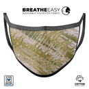 Abstract Wet Paint Subtle Pink Gold - Made in USA Mouth Cover Unisex Anti-Dust Cotton Blend Reusable & Washable Face Mask with Adjustable Sizing for Adult or Child