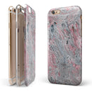 Abstract Wet Paint Subtle Pink and Gray iPhone 6/6s or 6/6s Plus 2-Piece Hybrid INK-Fuzed Case