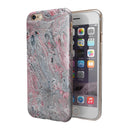 Abstract Wet Paint Subtle Pink and Gray iPhone 6/6s or 6/6s Plus 2-Piece Hybrid INK-Fuzed Case