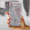 Abstract Wet Paint Subtle Pink and Gray iPhone 6/6s or 6/6s Plus 2-Piece Hybrid INK-Fuzed Case