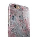 Abstract Wet Paint Subtle Pink and Gray iPhone 6/6s or 6/6s Plus 2-Piece Hybrid INK-Fuzed Case