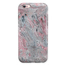 Abstract Wet Paint Subtle Pink and Gray iPhone 6/6s or 6/6s Plus 2-Piece Hybrid INK-Fuzed Case