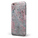 Abstract Wet Paint Subtle Pink and Gray iPhone 6/6s or 6/6s Plus 2-Piece Hybrid INK-Fuzed Case