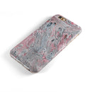 Abstract Wet Paint Subtle Pink and Gray iPhone 6/6s or 6/6s Plus 2-Piece Hybrid INK-Fuzed Case