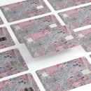 Abstract Wet Paint Subtle Pink and Gray - Premium Protective Decal Skin-Kit for the Apple Credit Card