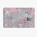 Abstract Wet Paint Subtle Pink and Gray - Premium Protective Decal Skin-Kit for the Apple Credit Card