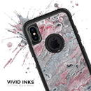 Abstract Wet Paint Subtle Pink and Gray - Skin Kit for the iPhone OtterBox Cases