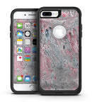 Abstract Wet Paint Subtle Pink and Gray - iPhone 7 or 7 Plus Commuter Case Skin Kit