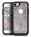 Abstract Wet Paint Subtle Pink and Gray - iPhone 7 or 7 Plus Commuter Case Skin Kit