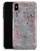 Abstract Wet Paint Subtle Pink and Gray - iPhone X Clipit Case