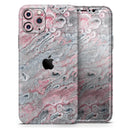 Abstract Wet Paint Subtle Pink and Gray  - Protective Skin Wrap & Decal – Compatible with iPhone SE to iPhone 17 Pro Max (All Models)