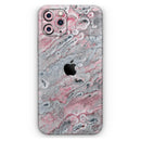 Abstract Wet Paint Subtle Pink and Gray  - Protective Skin Wrap & Decal – Compatible with iPhone SE to iPhone 17 Pro Max (All Models)