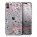 Abstract Wet Paint Subtle Pink and Gray  - Protective Skin Wrap & Decal – Compatible with iPhone SE to iPhone 17 Pro Max (All Models)