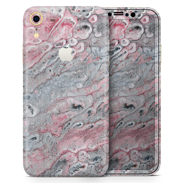 Abstract Wet Paint Subtle Pink and Gray - Skin-Kit for the Apple iPhone XR, XS MAX, XS/X, 8/8+, 7/7+, 5/5S/SE (All iPhones Available)