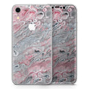 Abstract Wet Paint Subtle Pink and Gray - Skin-Kit for the Apple iPhone XR, XS MAX, XS/X, 8/8+, 7/7+, 5/5S/SE (All iPhones Available)