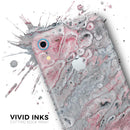 Abstract Wet Paint Subtle Pink and Gray - Skin-Kit for the Apple iPhone XR, XS MAX, XS/X, 8/8+, 7/7+, 5/5S/SE (All iPhones Available)