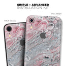 Abstract Wet Paint Subtle Pink and Gray - Skin-Kit for the Apple iPhone XR, XS MAX, XS/X, 8/8+, 7/7+, 5/5S/SE (All iPhones Available)