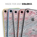 Abstract Wet Paint Subtle Pink and Gray - Skin-Kit for the Apple iPhone XR, XS MAX, XS/X, 8/8+, 7/7+, 5/5S/SE (All iPhones Available)