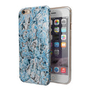 Abstract Wet Paint Teal iPhone 6/6s or 6/6s Plus 2-Piece Hybrid INK-Fuzed Case