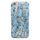 Abstract Wet Paint Teal iPhone 6/6s or 6/6s Plus 2-Piece Hybrid INK-Fuzed Case