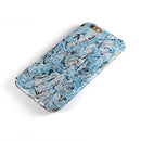 Abstract Wet Paint Teal iPhone 6/6s or 6/6s Plus 2-Piece Hybrid INK-Fuzed Case