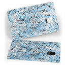 Abstract Wet Paint Teal - Premium Protective Decal Skin-Kit for the Apple Credit Card