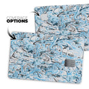 Abstract Wet Paint Teal - Premium Protective Decal Skin-Kit for the Apple Credit Card