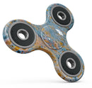 Abstract Wet Paint Teal and Gold Full-Body Fidget Spinner Skin-Kit