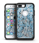 Abstract Wet Paint Teal - iPhone 7 or 7 Plus Commuter Case Skin Kit
