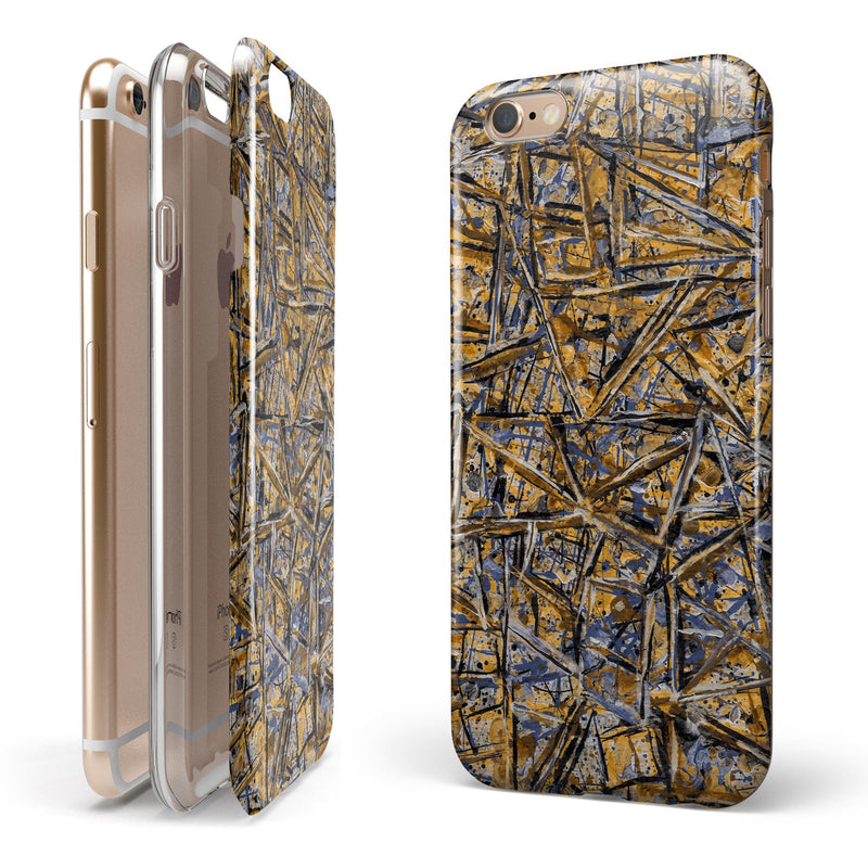 Abstract Wet Paint v4 iPhone 6/6s or 6/6s Plus 2-Piece Hybrid INK-Fuzed Case