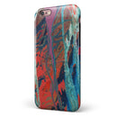 Abstract Wet Paint v92 iPhone 6/6s or 6/6s Plus 2-Piece Hybrid INK-Fuzed Case