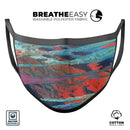 Abstract Wet Paint v92 - Made in USA Mouth Cover Unisex Anti-Dust Cotton Blend Reusable & Washable Face Mask with Adjustable Sizing for Adult or Child