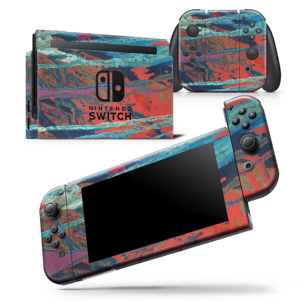 Abstract Wet Paint v92 - Skin Wrap Decal for Nintendo Switch Lite Console & Dock - 3DS XL - 2DS - Pro - DSi - Wii - Joy-Con Gaming Controller