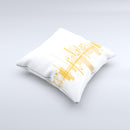 Abstract Yellow Skyline View ink-Fuzed Decorative Throw Pillow
