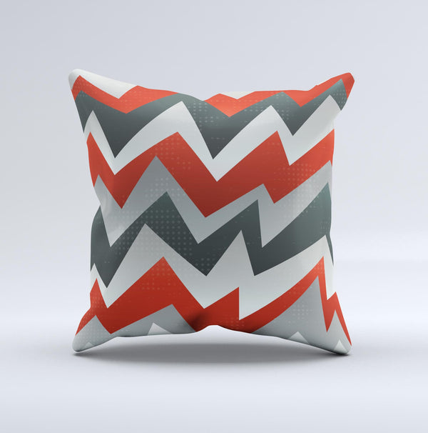 Abstract ZigZag Pattern v4 Ink-Fuzed Decorative Throw Pillow